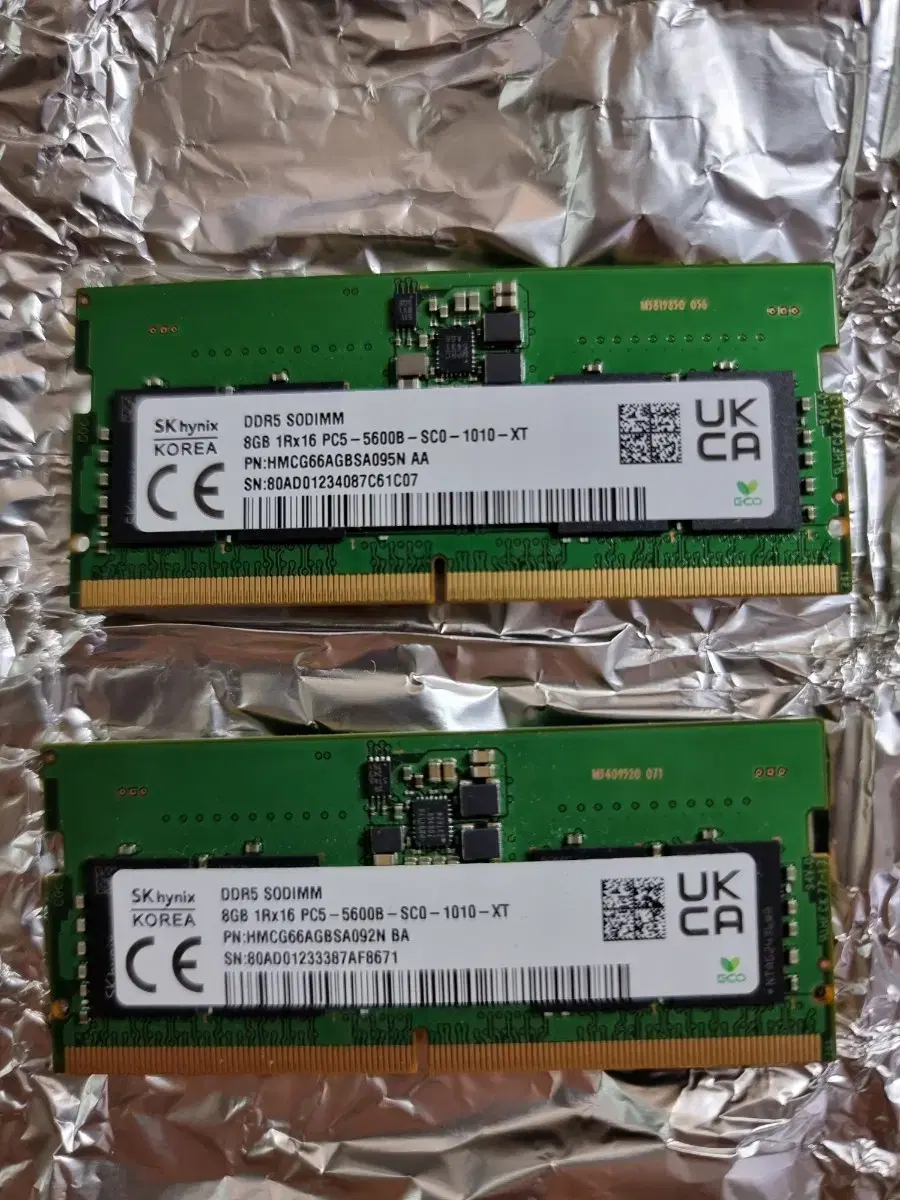 SK하이닉스 DDR5 8GB 5600 SODIMM 2개 | 브랜드 중고거래 플랫폼, 번개장터